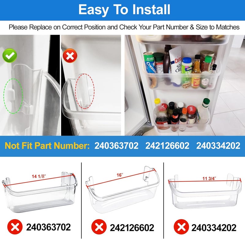 Alvar UPGRADED 240323002 Refrigerator Door Bin Compatible With Frigidaire Gallery Door Shelf Replacement Bottom Fridge Shelves Frigidaire Replacement Door Shelf FGHS2631PF4A FGUS2642LF2 AP2115742 Door Bin - Image 5